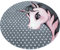 Muratap Kids Einhorn Kinderteppich - Kurzflor Weicher Teppich Zimmer Deko für Babyzimmer Kinderzimmer Schlafzimmer Tiere Figuren - Oeko-TEX - 160 cm - Farbe: Rosa - Rund - Farbe: Rosa