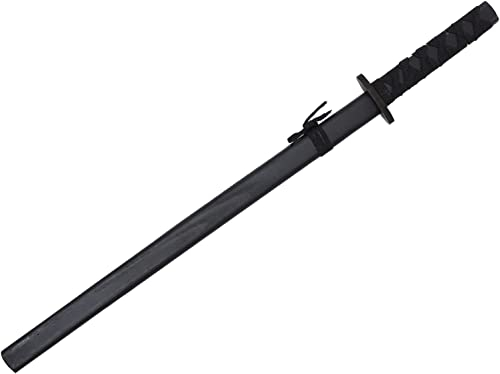 Vnnigmn Hölzernes Katana Schwert für Kinder, Samurai Schwerter Spielzeug Dekoration für Anime Cosplay, Halloween, 55 cm (Schwarz)
