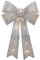 Taylor & Brown 60cm Large Light Up Christmas Bow Decoration With 20 Warm LED Lights Door Tree Topper Display Xmas Home Decor Indoor Outdoor (Silver)