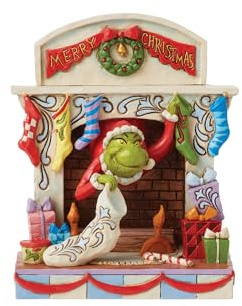 Jim Shore Enesco 6012693 Figur Peaking Out of Fireplace 14 cm