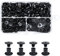 JINTANG 90 Set Chicago buchschrauben,M5x6mm binding Schrauben kit,schraubnieten für leder,ledernietenset,verwendet für DIY Leder handwerk kleidung tasche,Bücher und Dekoration (Mattes Schwarz)