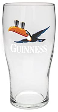 Shamrock Gift Company Guinness Single Pint Glass (Guinness Flying Toucan Glass)