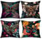 Tucocoo Set mit 4 dekorativen Kissenbezügen mit Schmetterlingen, 45.7x45.7 cm, Vintage-Stil, Schmetterling, Blumenmuster, abstrakt, bunt, Blumen, modern, quadratisch, Couch, Heimdekoration