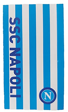 ORIGINAL INTIMO SSC Napoli Strandtuch aus Mikrofaser Offizielles Produkt Fußballmannschaft Made in Italy (gestreift)
