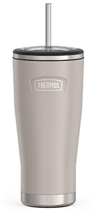 ICON SERIES BY THERMOS Gobelet froid en acier inoxydable avec paille, 680,4 g, gr s