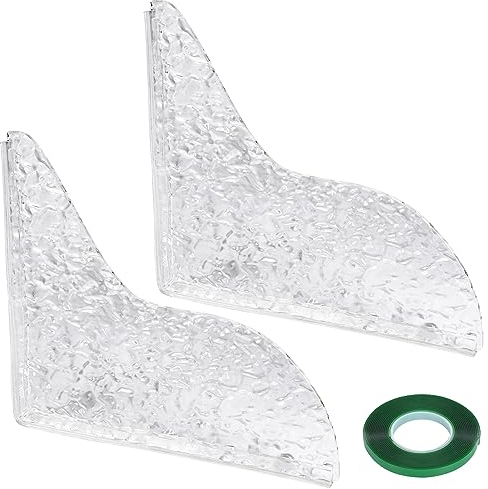 Dasing 2 Stück Badewannen-Spritzschutz, Wasserstruktur, Badewanne, Eckspritzschutz, langlebiger Acryl-Duschschutz, Wasserschutz, Badewannen-Kantenschutz mit Ersatzband für Badezimmer und Badewanne