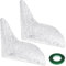 Dasing 2 Stück Badewannen-Spritzschutz, Wasserstruktur, Badewanne, Eckspritzschutz, langlebiger Acryl-Duschschutz, Wasserschutz, Badewannen-Kantenschutz mit Ersatzband für Badezimmer und Badewanne