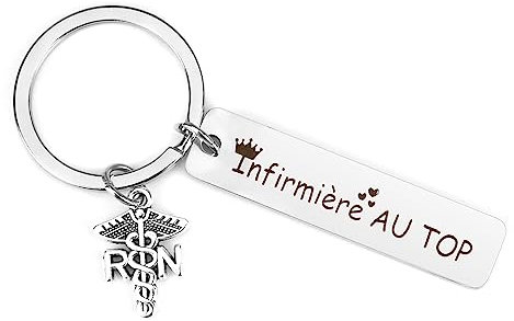 Cadeau Infirmiere Porte Clef Cadeaux infirmière Medecin Étudiants Idee Cadeau Anniversaire Femme Homme Original Utile Infirmiere Etudiant Cadeau Fete des Infirmières Porte-clés infirmière