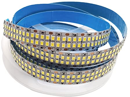 Vrabocry 480 leds/M Led Streifen 2835 SMD 24V 2400LEDs Zweireihig Flexible Band Seil Beleuchtung gute Dekoration Neon Lichter 240 Leds/m 5M Natur Weiß