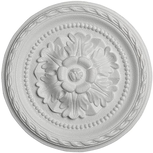 Rosetten aus Polystyrol für Decke und Wand, Rosette, ideal für kleine und große Kronleuchter, inklusive Kleber (A006)