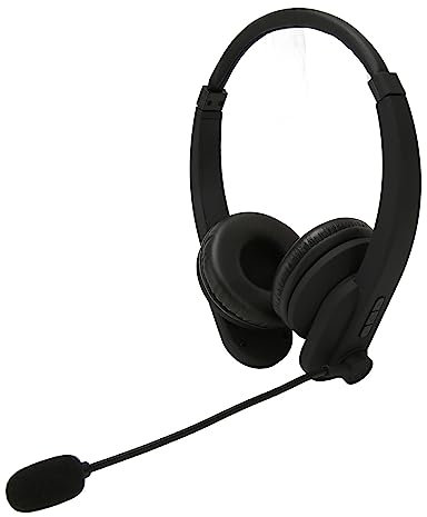 Elprico Kabelloses Headset, 2.4G Bluetooth 5.0, 40 Stunden Spielzeit, Mikrofon mit Geräuschunterdrückung, Schwarz, für Geschäftsbüro