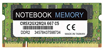 Graootoly MTXtec Barrette de mémoire SODIMM DDR2 667 MHz PC2-5300 DDR2 667 (240 broches) pour ordinateur portable, compatible Dual Channel 4G 2 Go