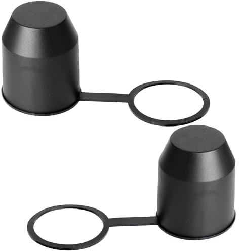 2 PCS Trailer Hitch Ball Cover, Universal Tow Bar Ball Cover Cap,Dustproof and Waterproof Black Protective Caps for Truck and Trailer Hitch Towballs Abrasion & Dirt protection