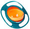 Susiodeu Bol Gyroscopique Innovant - Expérience Culinaire Sans Déversement, Bord Rond PP, Rotatif Pratique, Universel, Vert