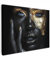 MuchoWow© Bilder 40x30 cm Wohnzimmer Deko Modern Wandbild Foto auf Leinwand Bild Schlafzimmer über Bett Room Decor Geschenke Frau - Gold - Porträt - Schwarz-Weiß - Luxus