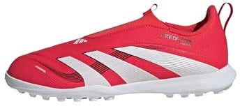 adidas Predator League Laceless Turf Football Boots Kids, Lucid Red/Cloud White/Core Black, 2 UK Child