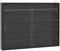 HOMCOM Vitrina Expositora Vitrina de Pared con Estantes Ajustables y 2 Puertas Correderas de Vidrio para Colecciones Perfumes Figuras de Decoración 80x9,5x60 cm Negro