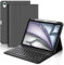 Keyboard Case for iPad Air 11 inch (M3 2025, M2 2024), UK Layout Wireless Detachable Bluetooth Keyboard with Protective Cover and Pencil Holder for iPad Air 10.9 inch (5th Gen, 4th Gen), Black