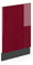 Vicco Frontblende R-Line, Bordeaux Hochglanz/Anthrazit, 45 cm, AP Eiche