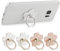 4pcs Cell Phone Ring Holder Kickstand Cellphone Flower Finger Ring Grips Stand 360° Rotation 180° Flip Metal Universal Accessories Compatible with Smartphone, Mobile Phones, Phone case (Silver&Gold)