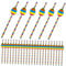 Healeved Easter Party Paper Straws 40 Count Rainbow Printing Straws Drinking Straws for Birthday Celebrations