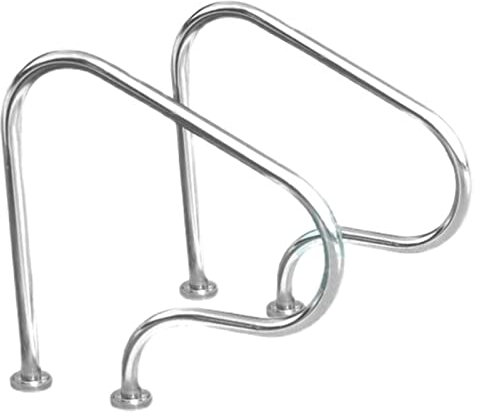XPSDEPO Treppengeländer für Schwimmbäder, 1 Stück Edelstahl-Pool-Handlauf mit Montagesatz | Heimdekoration, Sicherheitshandlauf für Schwimmbäder, Leiter, 80 x 80 cm