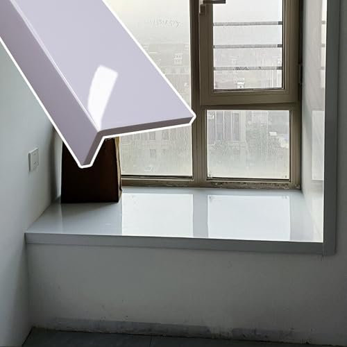 Protector de Alféizar de Ventana Cubierta para Repisa de Ventana Salediza Ensanchamiento, Interior Cubierta de Alféizar de Ventana con Acabado Blanco, Protectores de Alféizar de Ventana para Baño(60cm