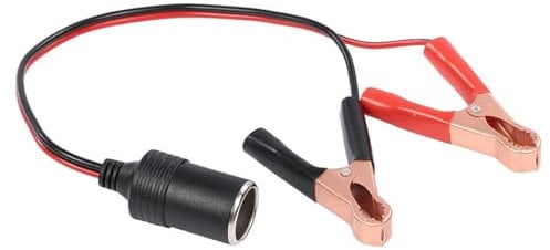 Car Battery Crocodile Clips 35cm - 12V/24V Cigarette Lighter Socket Adapter, Alligator Clips Extension Cable for Car Battery Charging, Camper Vans, Boats & Automotive Repair Tools