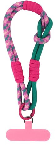 Votvloay Cordino per Cellulare Telefono Universale,Rimovibile Cordino da Collo Nylon Catena Collana Tracolla con Toppa di Fissaggio Compatibile con Smartphone dei Casi - Rosa rossa