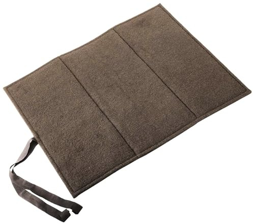 K & S Sitzkissen Ansitzkissen faltbar Jagd Outdoor Trekking Camping aus Nadelfilz, 40 x 49 cm, Braun