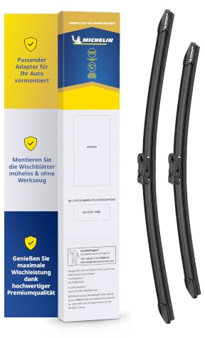 MICHELIN Perfect Fit 238 Scheibenwischer Set 600/450mm | Kompatibel mit: Alfa Romeo Giulia 2016, VW Caddy bis 2020, T-Cross ab 12.18