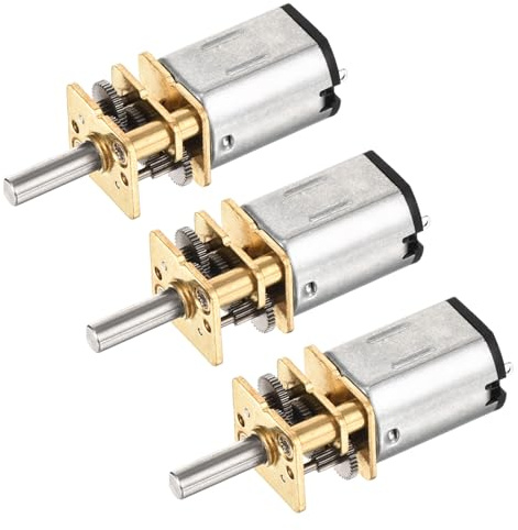 DMiotech 3pcs Moteur Micro Reducteur DC 6V Mini Moteur Boite Vitesses | Metal pour RC Car Robot Model DIY RC Toys Engine, 60RPM, Couple Nominal 15, Longueur Arbre Sortie 10mm