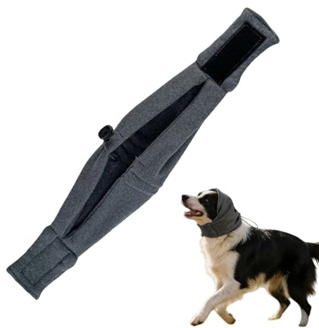 Protection des Oreilles de Chien - Capuche de Protection pour Chien - Protection des Oreilles Respirante - en Cas d'orage, Concert, Sommeil, Lieu de Travail, Soins - Voyage d'hiver - Réduction du
