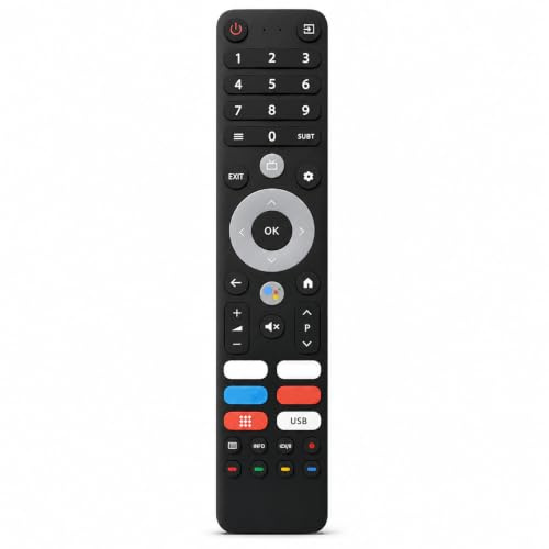 Télécommande Universelle pour CHIQ Changhong Smart TV, Remplacement sans Configuration Infrarouge Télécommande TV pour U50QM8G DEXP A321 Q651 431 501 A551 Viomi TVD2 avec 6 Boutons de Raccourci