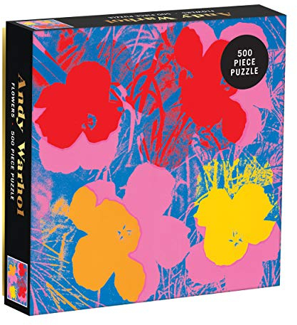 Galison Mudpuppy Andy Warhol Flowers 500 Piece Puzzle