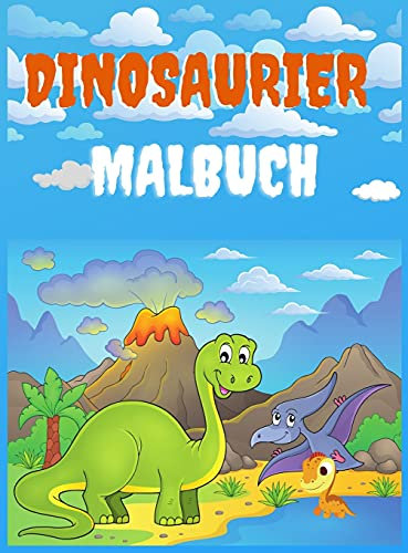 Dinosaurier Malbuch: Nettes und lustiges Dinosaurier-Malbuch für Jungen, Mädchen, Kleinkinder, Vorschulkinder