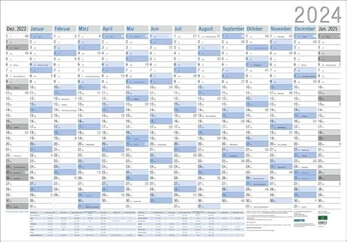 Wandplaner 2024. Großer Jahresplaner. Wandkalender 2024 zum Eintragen. XXL Büro-Kalender mit Ferienterminen und Feiertagen. 98x68 cm