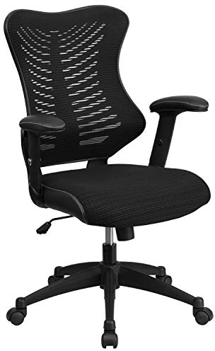 Flash Furniture Office Chair, Ergonomic Office Chair with Mesh Back Support, High Back, Height Adjustable Seat and Tilt Lock Lever, Black, 63.5 x 65.41 x 108.59 cm