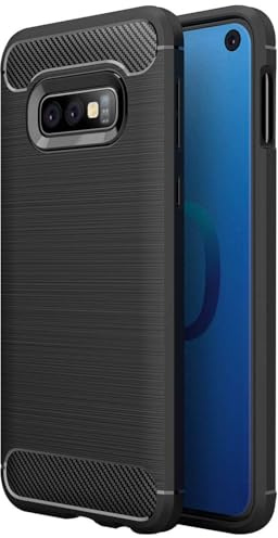 AVANA Hülle für Samsung Galaxy S10e Schutzhülle Silikon Carbon Optik | Flexibles Slim Case, Schwarz, Schale, Kohlefaser, TPU Bumper, Cover