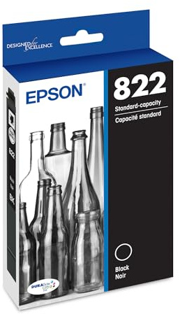 EPSON 822 DURABrite Ultra Ink Standard Capacity Black Cartridge (T822120-S) Works with WorkForce Pro WF-3820,3823, 4820, 4830, 4833, 4834