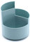 Rotating Pen Holder with 3 Compartments - Desk Organiser, Creative Pencil Holder, Makeup Pot, Multipurpose Desktop Organiser, Storage Pencil Pot for Desk (Blue)