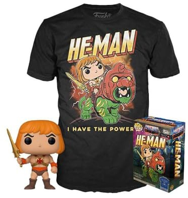 Funko Masters of the Universe POP! & Tee set figurine et T-Shirt He-Man heo EU Exclusive (M)