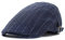 AWOCAN Herren Newsboy Cap Baumwolle Flat Cap Baskenmütze Sommer Ivy Gatsby Driving Hat Verstellbar Atmungsaktiv Schirmmütze, Stil 1 - Marineblau, 4