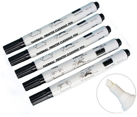Thermal Printer Cleaning Pen Printhead Cleaner Kit for Electronic Face Sheet Print Head Alcohol Cleaning Card Printer, Pack of 5