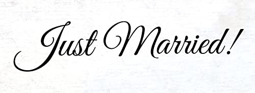 DekoDrom® Blechschild 27x10 cm Just married frisch verheiratet Hinweis Schild Familie Flitterwochen Sammler Geschenk