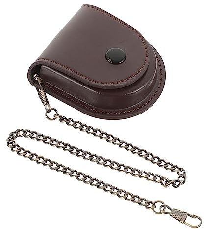 BESPORTBLE Lederetui Für Taschenuhren Taschenuhrgehäuse Uhrensammelbeutel Vitrine Für Taschenuhren Aufbewahrungszubehör Für Uhren Tasche Für Taschenuhren Herrenuhr Halter Metall Mann Lagerung