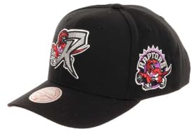 Mitchell & Ness Toronto Raptors NBA Icon Grail Pro Snapback Hardwood Claasic Cap Pro Crown Fit Black - One-Size