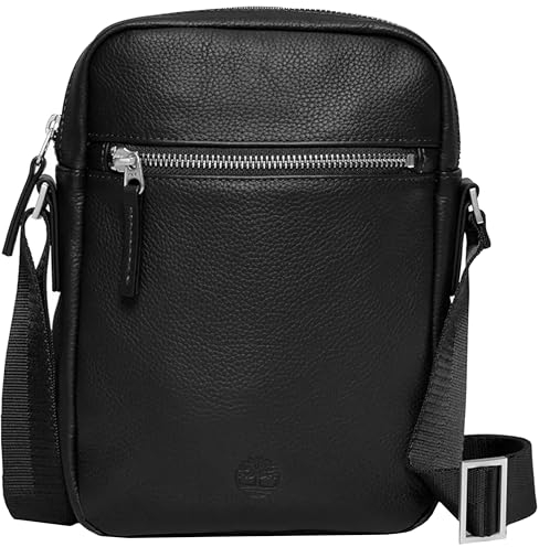 Timberland Unisex Tuckerman Leder Cross Body Tasche, schwarz