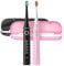 FairyWill Sonic toothbrushes with Head Set and case FW-507 (Black and pink), 1 stück (1er Pack)