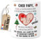 Cupdarling® Mug Futur Papy Personnalisé - Cher Papy Ce Noël Je Suis Encore Dans Le Ventre De Maman - Tasse Cadeau Grand-Père Papi - Cadeau Noël - 330 mL Céramique